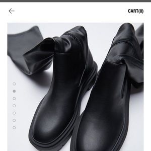 Zara thick platform boots